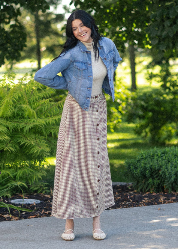McKenna Gingham Maxi Skirt IC Skirts
