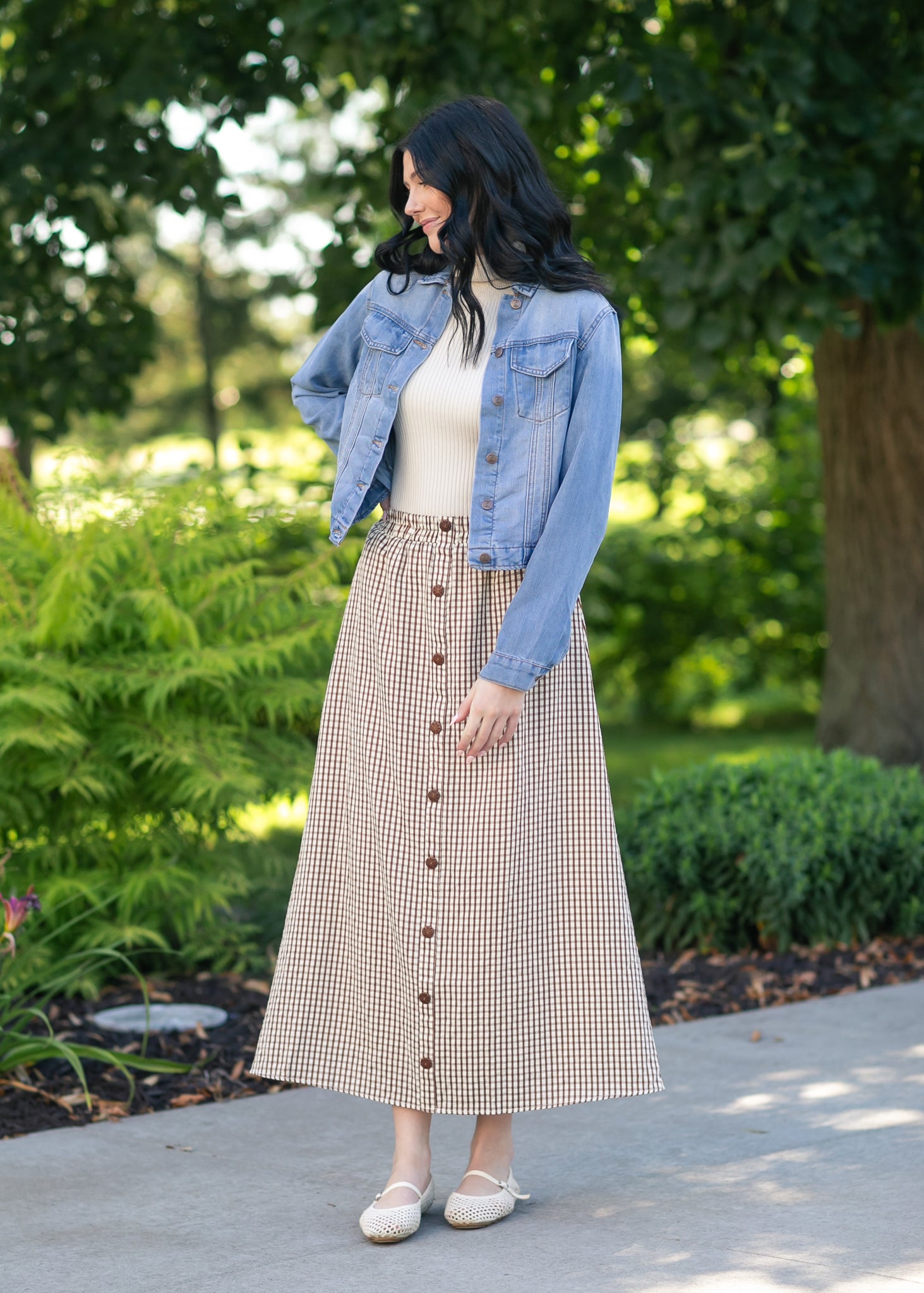 McKenna Gingham Maxi Skirt IC Skirts