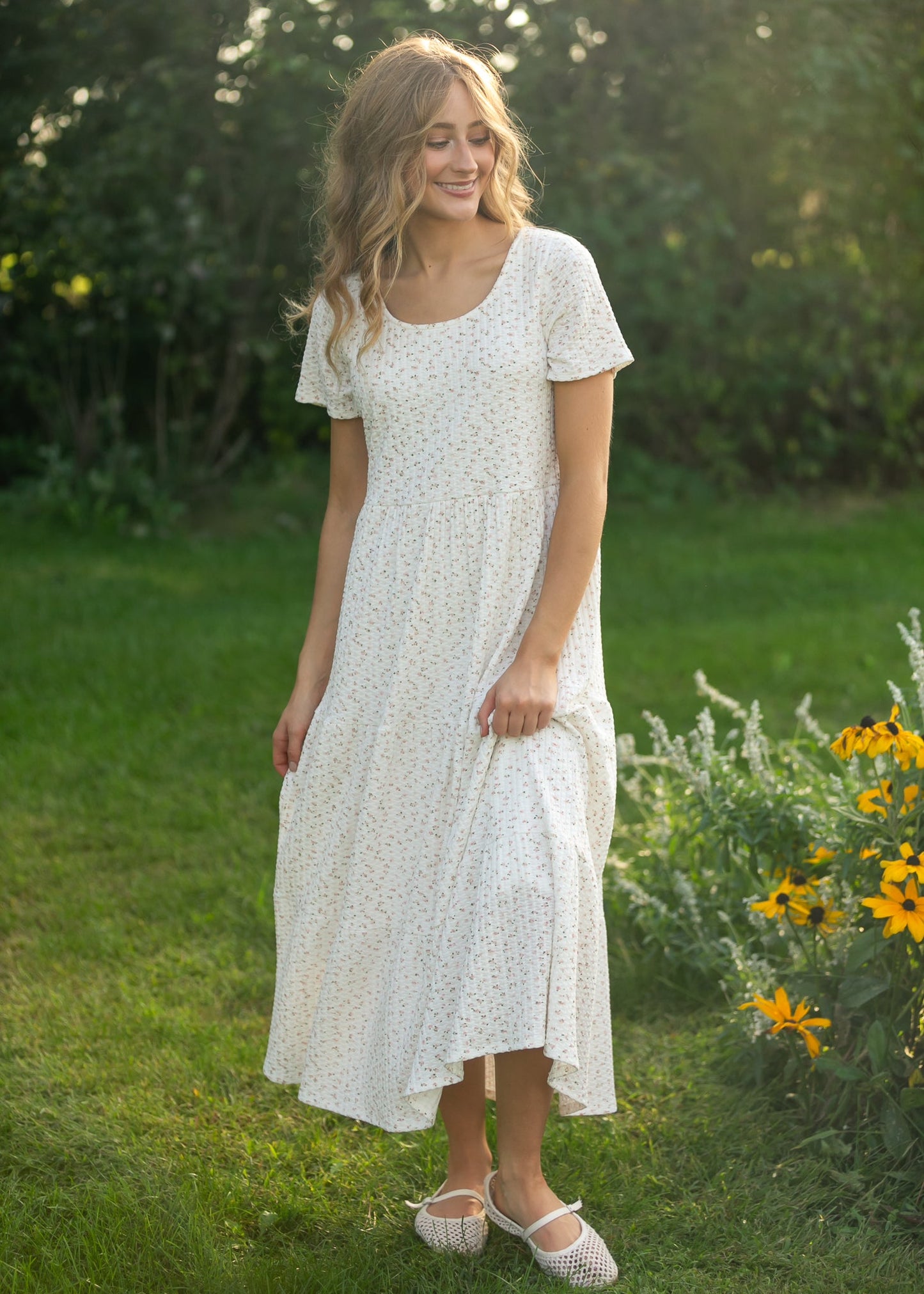 Melanie Tiered Midi Dress IC Dresses