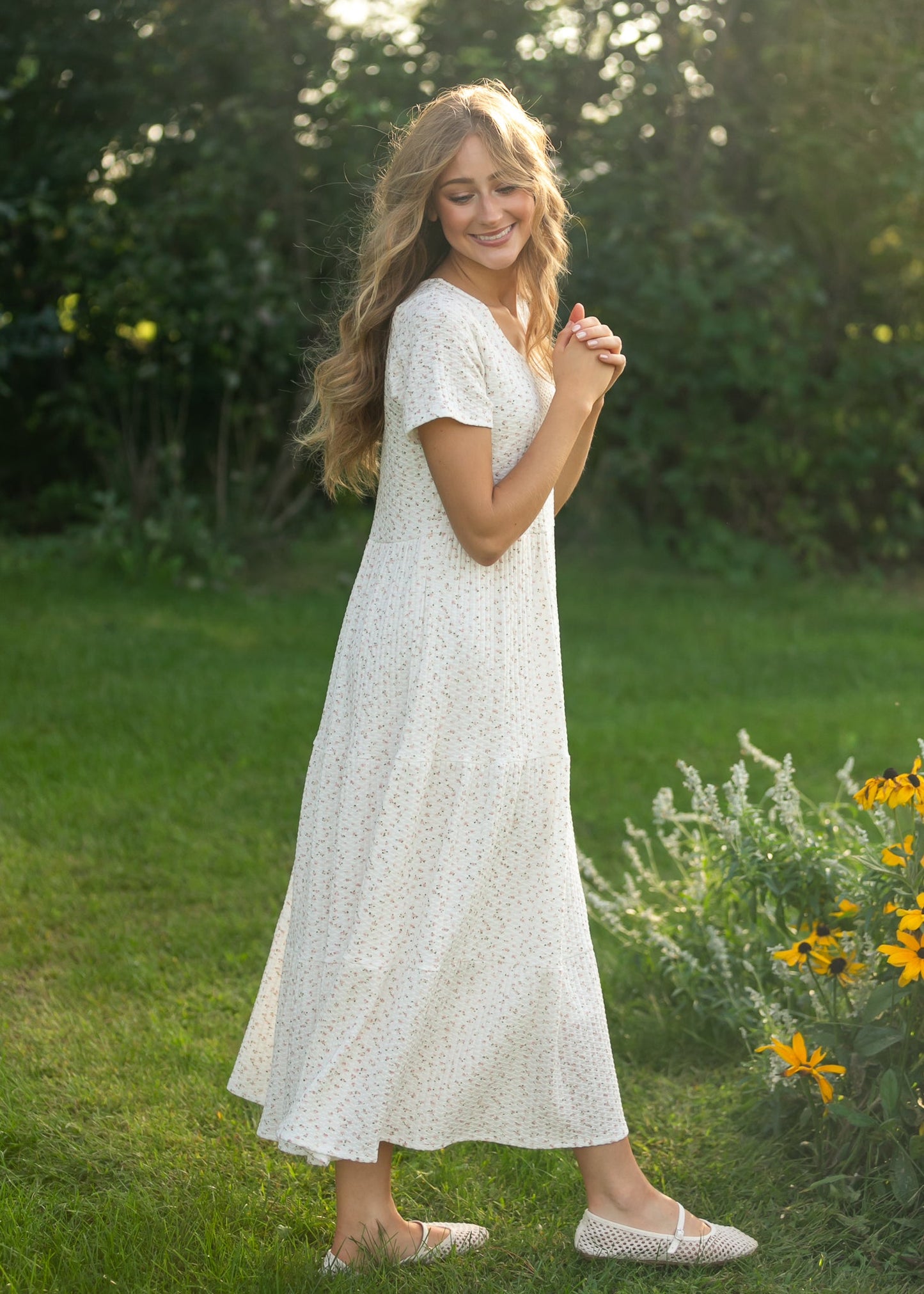 Melanie Tiered Midi Dress IC Dresses