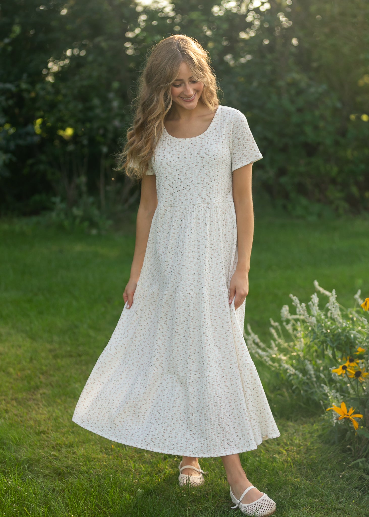 Melanie Tiered Midi Dress IC Dresses