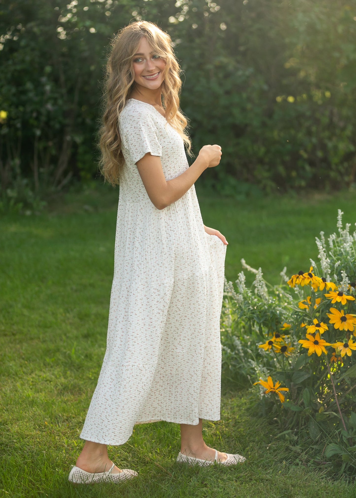 Melanie Tiered Midi Dress IC Dresses