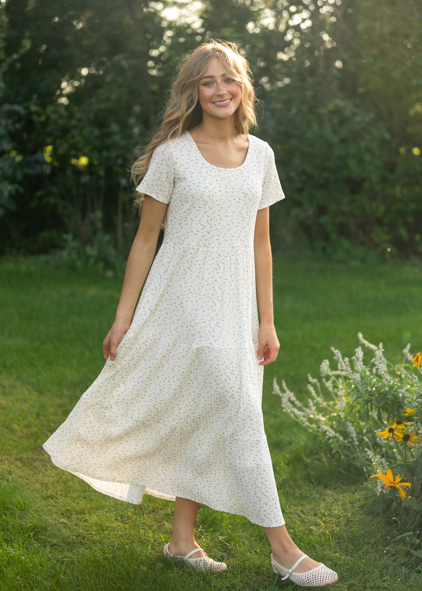 Melanie Tiered Midi Dress IC Dresses