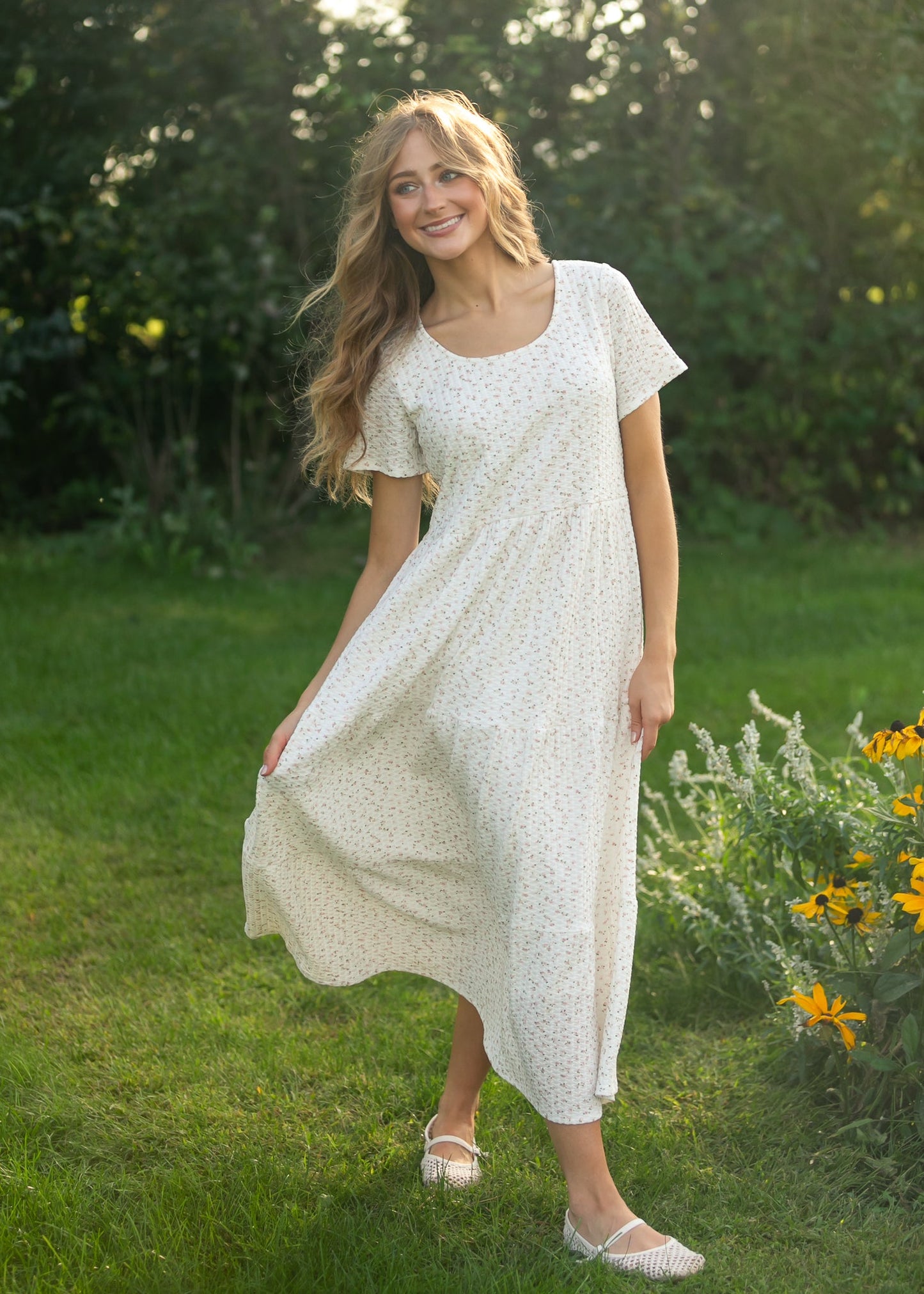 Melanie Tiered Midi Dress IC Dresses