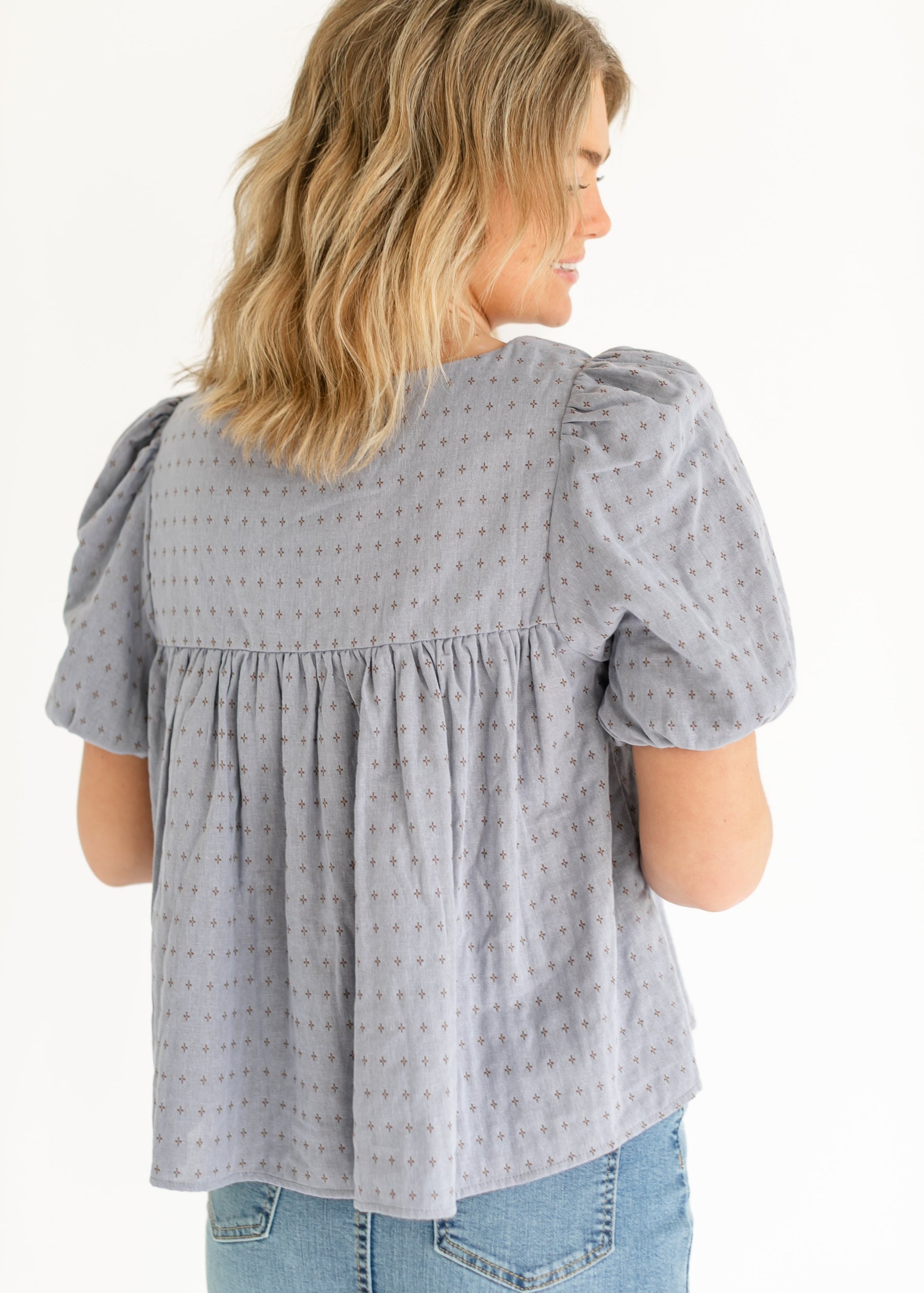 Melany Cotton Peplum Top - FINAL SALE FF Tops