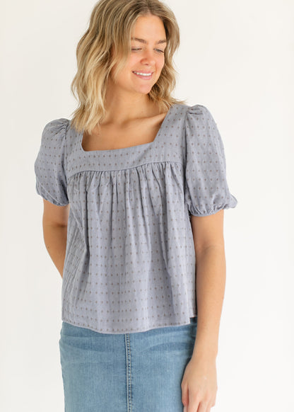 Melany Cotton Peplum Top - FINAL SALE FF Tops