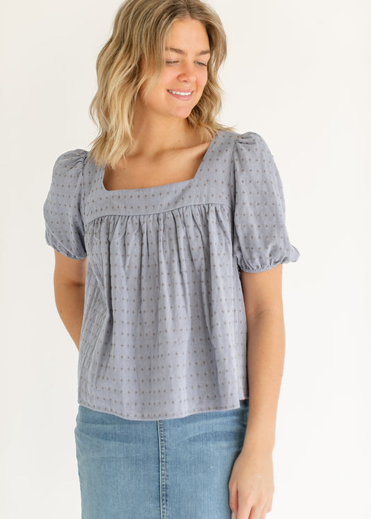 Melany Cotton Peplum Top - FINAL SALE FF Tops