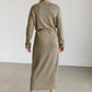 Melina Button-up Knit Midi Dress FF Dresses