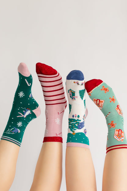 Merry + Bright Holiday Socks Accessories