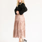 Metallic Tiered Midi Skirt FF Skirts