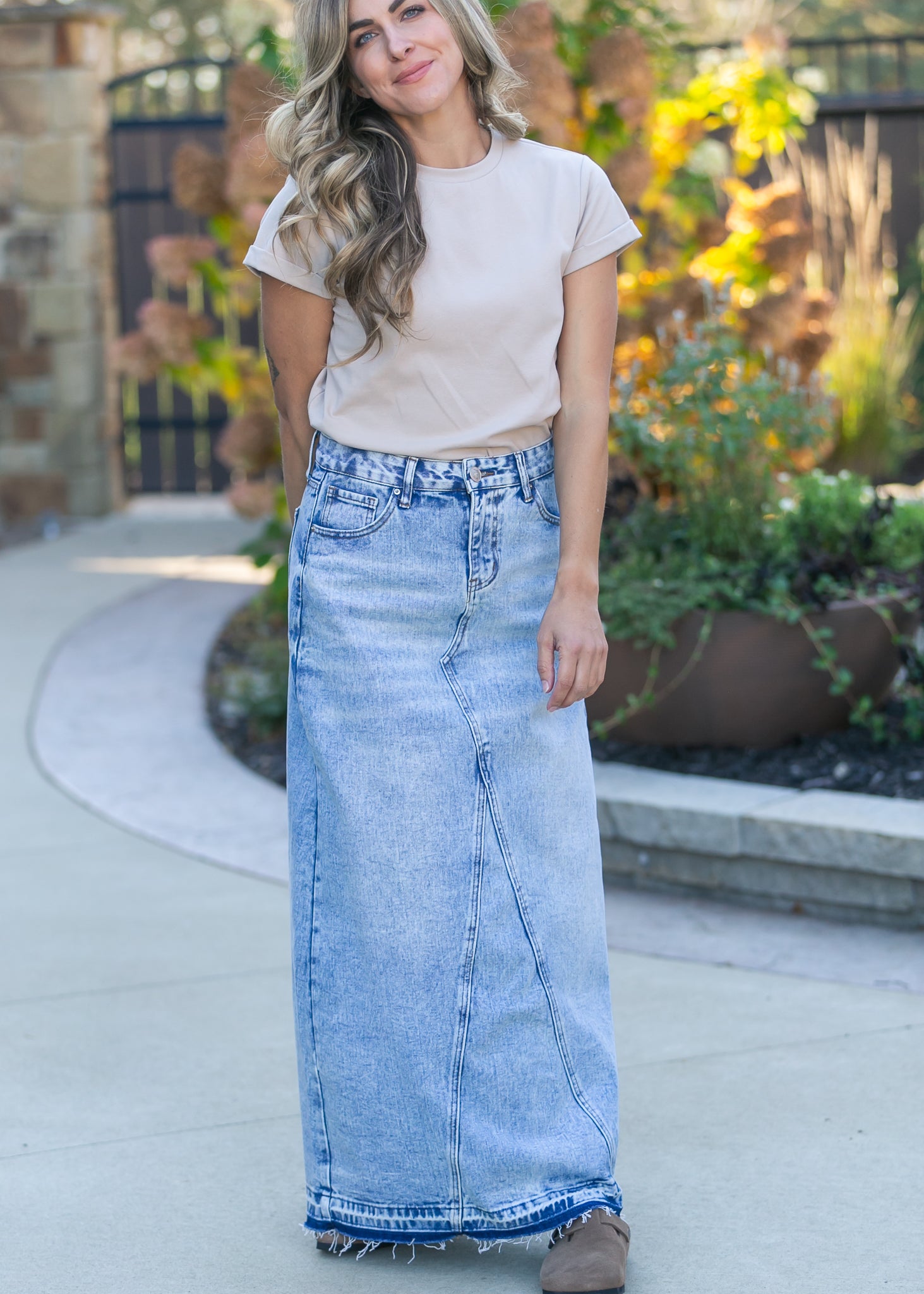 Mina Denim Maxi Skirt IC Skirts