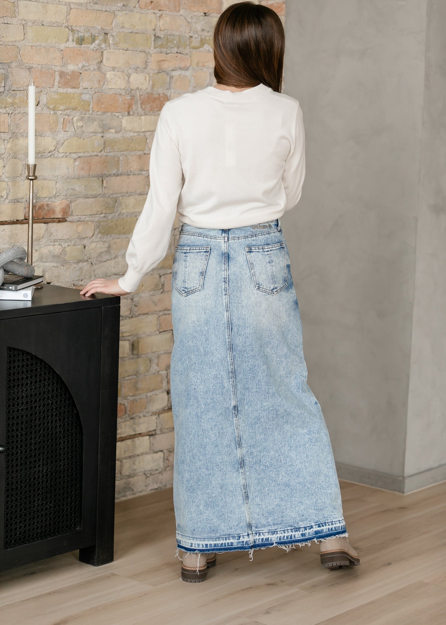 Mina Denim Maxi Skirt IC Skirts