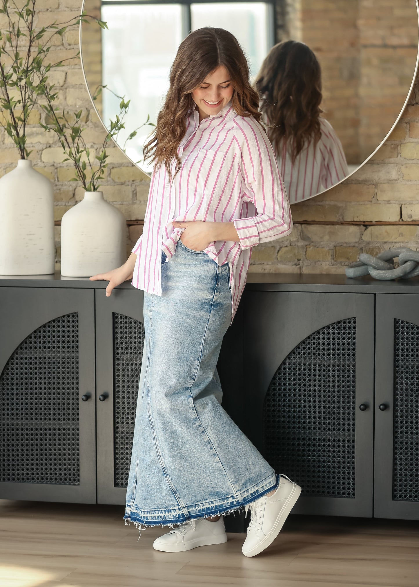 Mina Denim Maxi Skirt IC Skirts