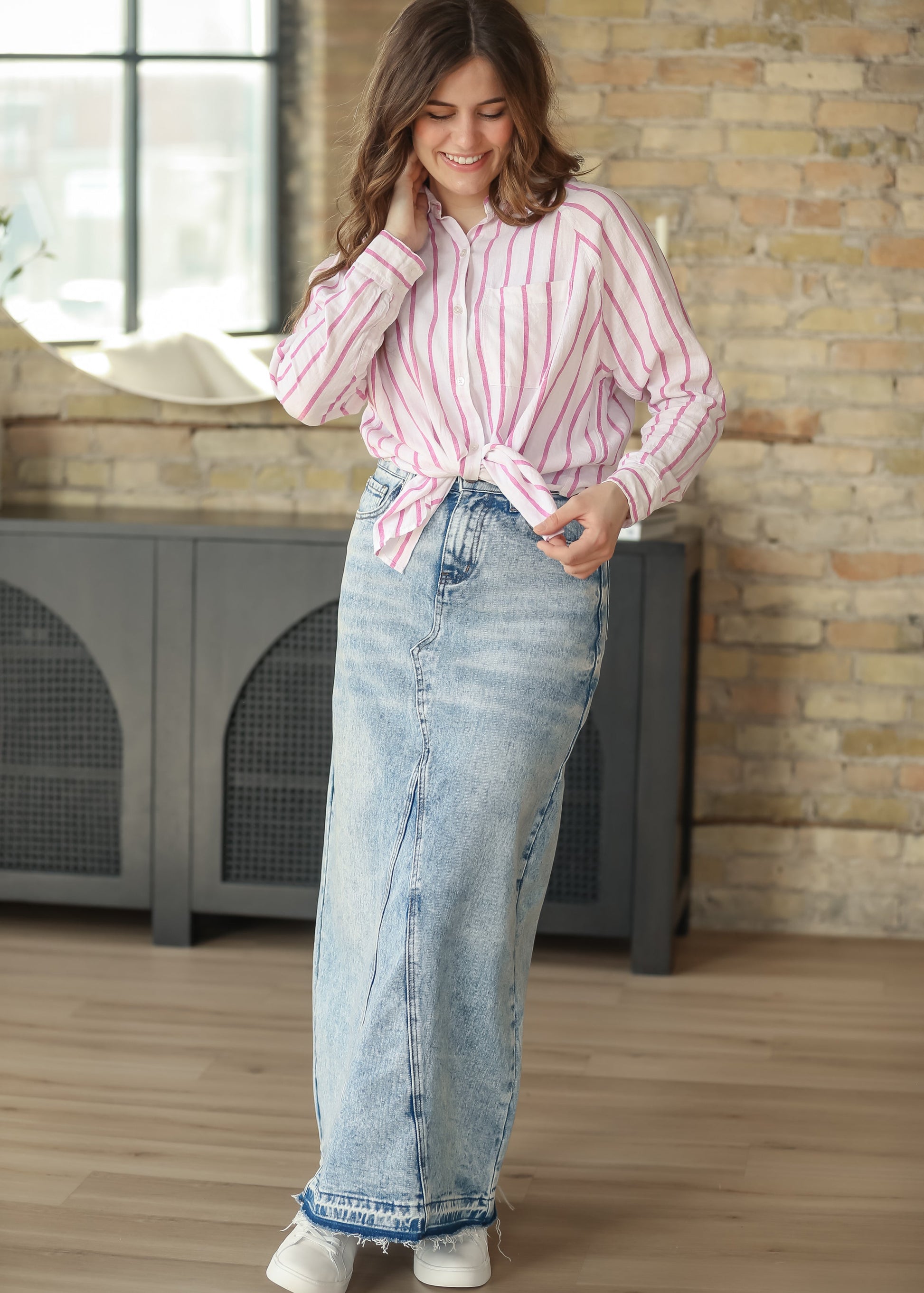 Mina Denim Maxi Skirt IC Skirts