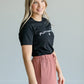 Minnesota Black Short Sleeve Graphic T-shirt Tops