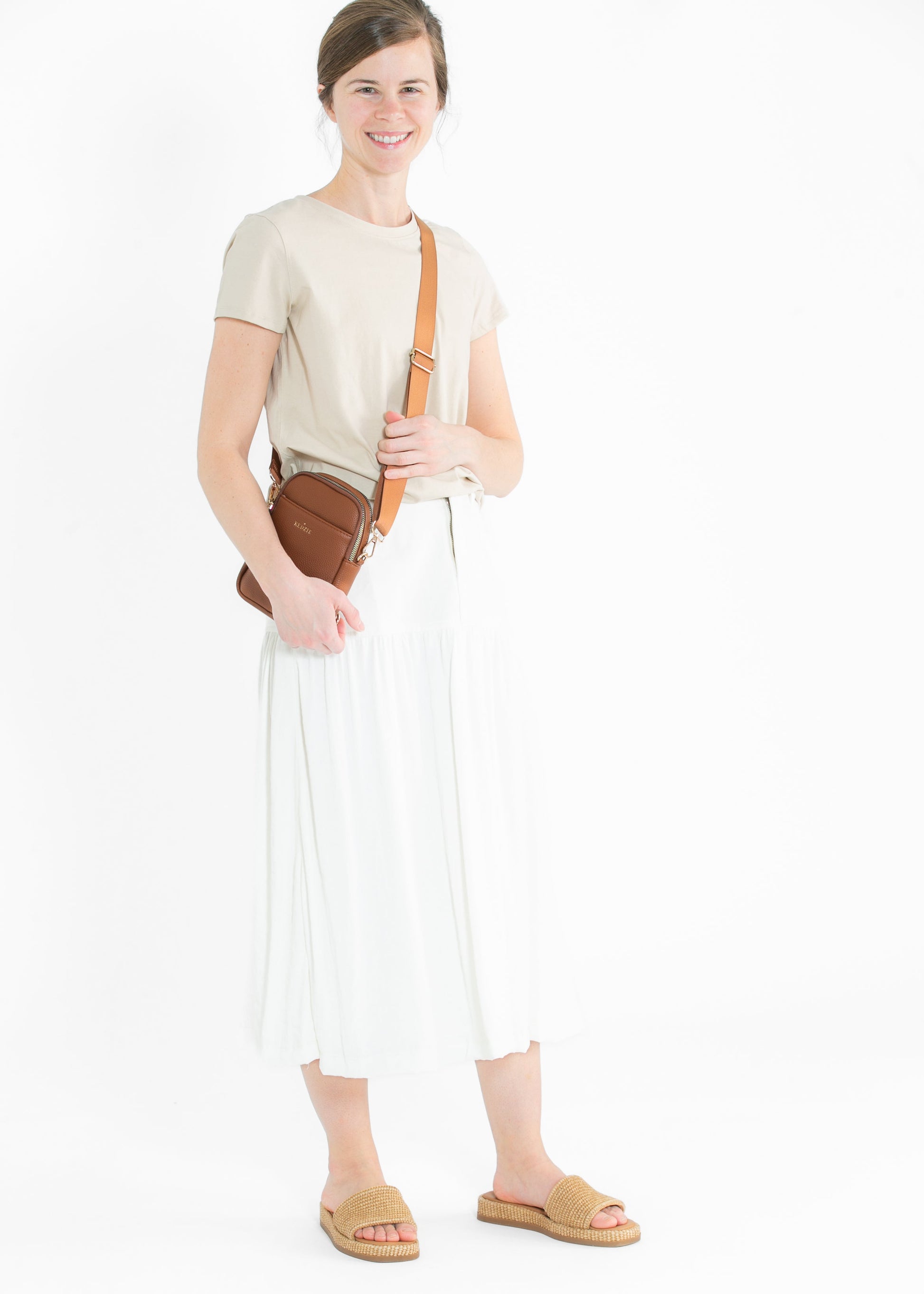 Mix Media Denim Midi Skirt FF Skirts