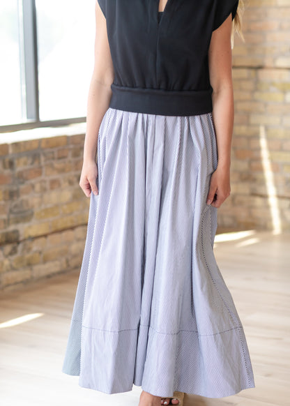Mixed Media Maxi Dress FF Dresses