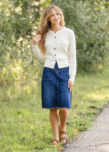 Mochi Heart Button Cardigan FF Layering Essentials