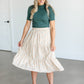 Mock Neck Ribbed Short Sleeve Top FF Tops Pine / S