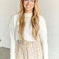 Mockneck Contrast Stitching Sweater FF Tops Ivory / S
