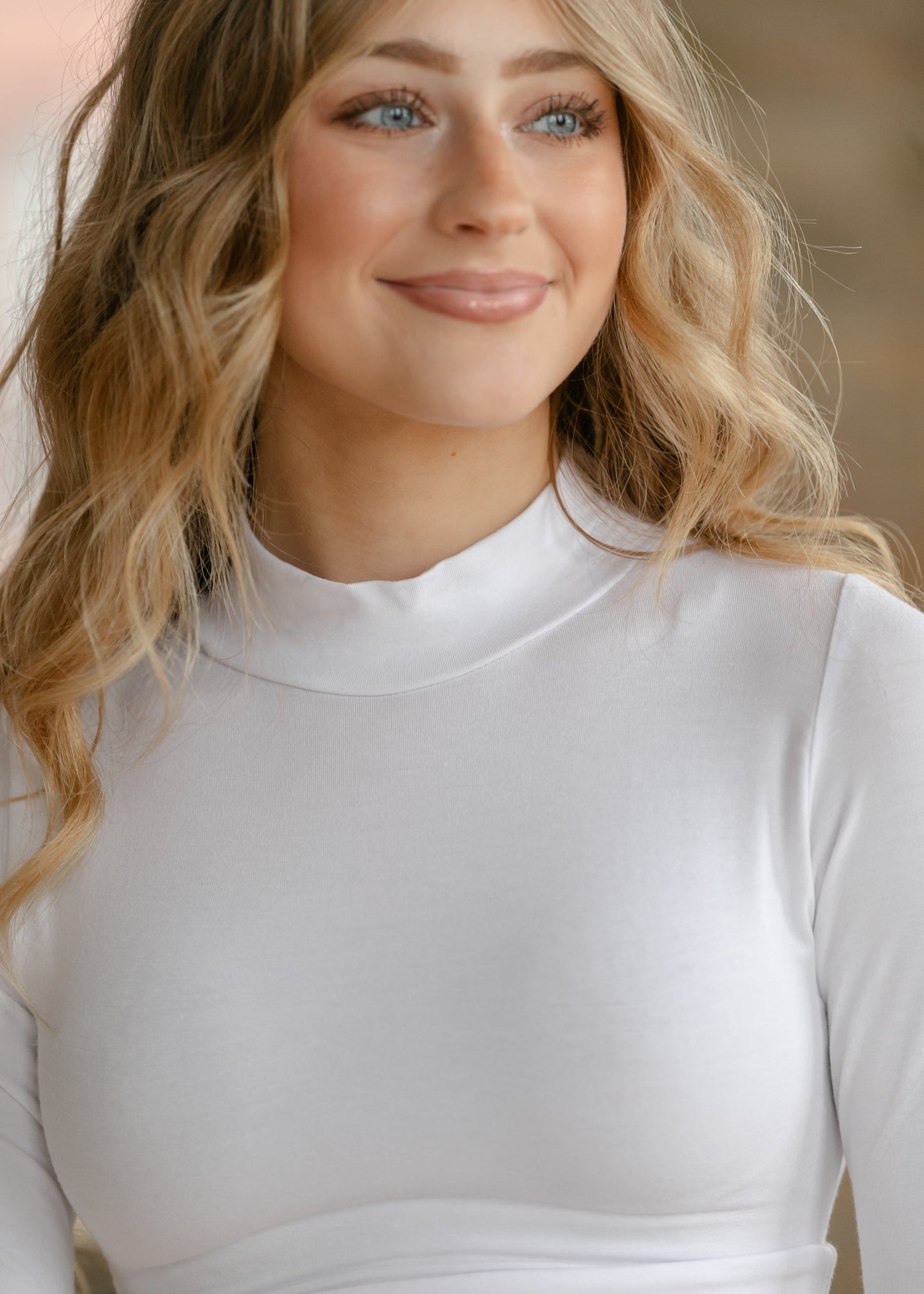 Mockneck Elbow Sleeve Halftee FF Tops