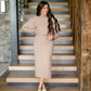 Mockneck Ribbed Jersey Maxi Dress FF Dresses