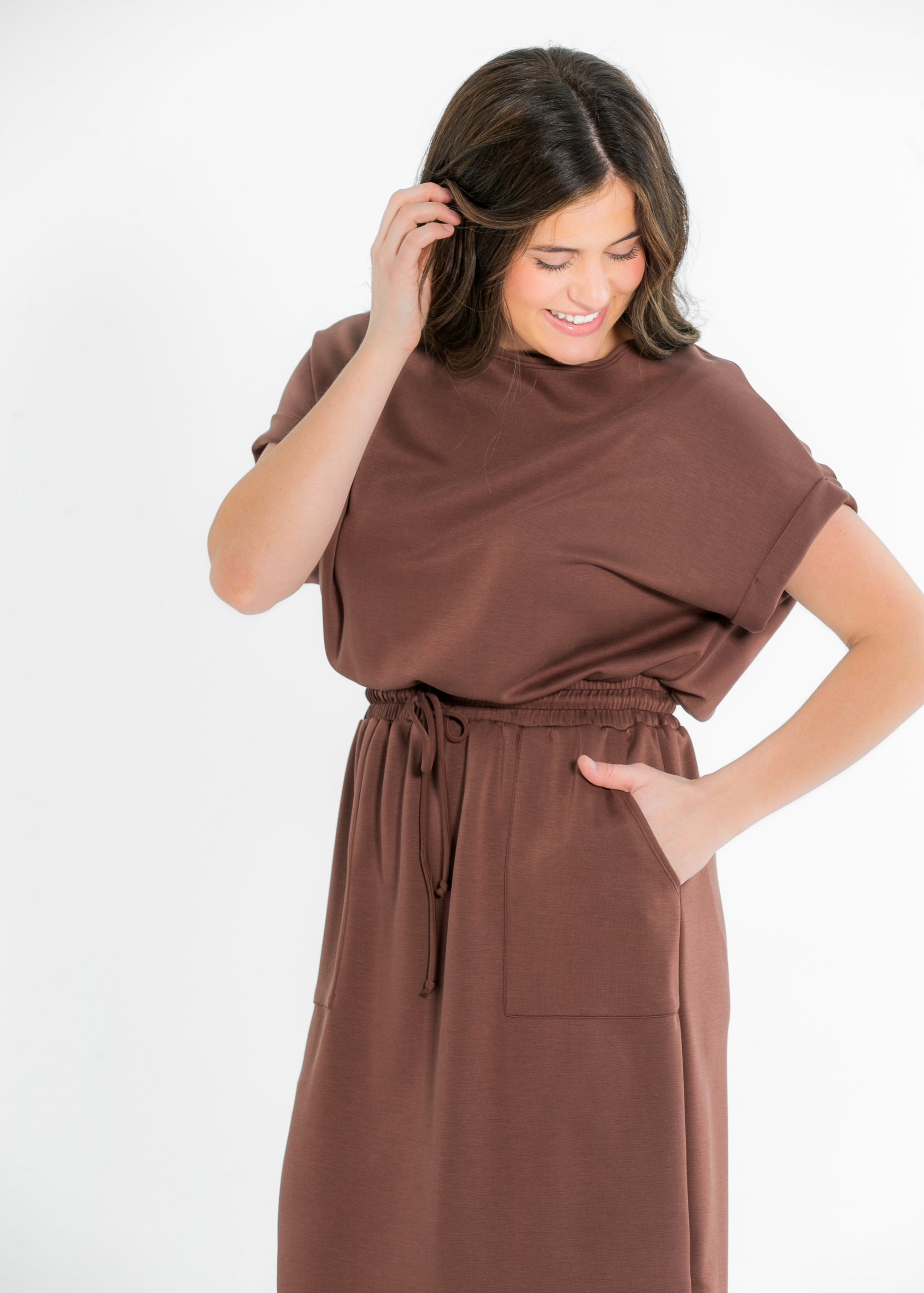 Modal Silky Short Sleeve Dress FF Dresses