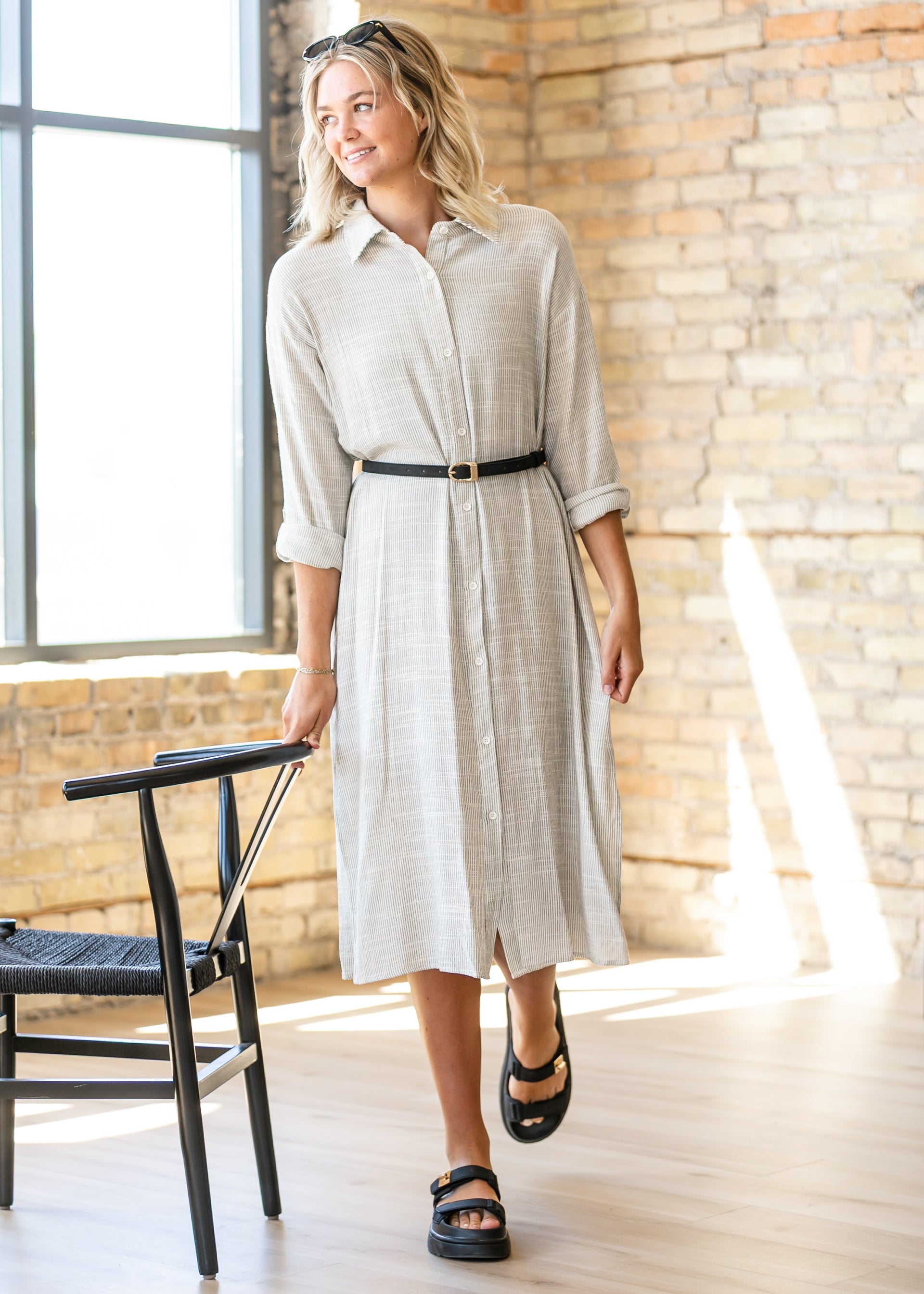 duster shirt dress Sadie & Sage® Mojave Duster Shirt Midi Dress - FINAL SALE