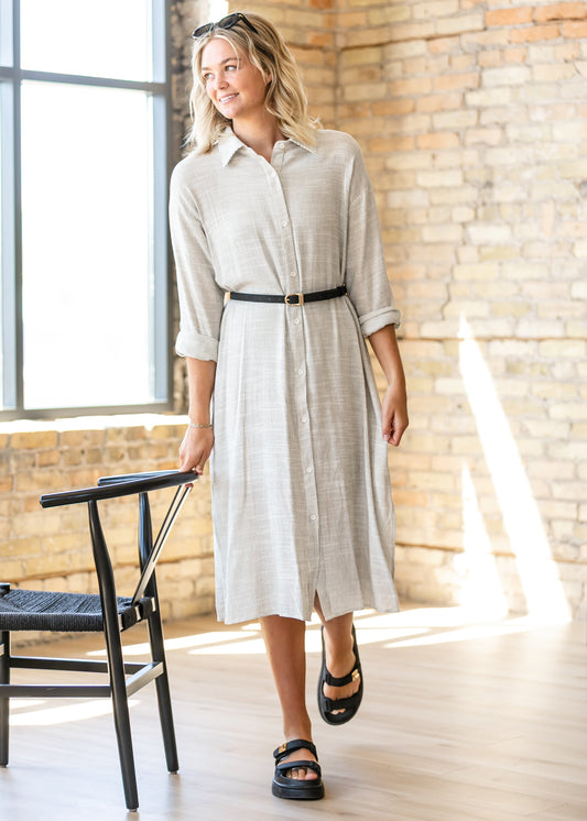 Mojave Duster Shirt Midi Dress FF Dresses