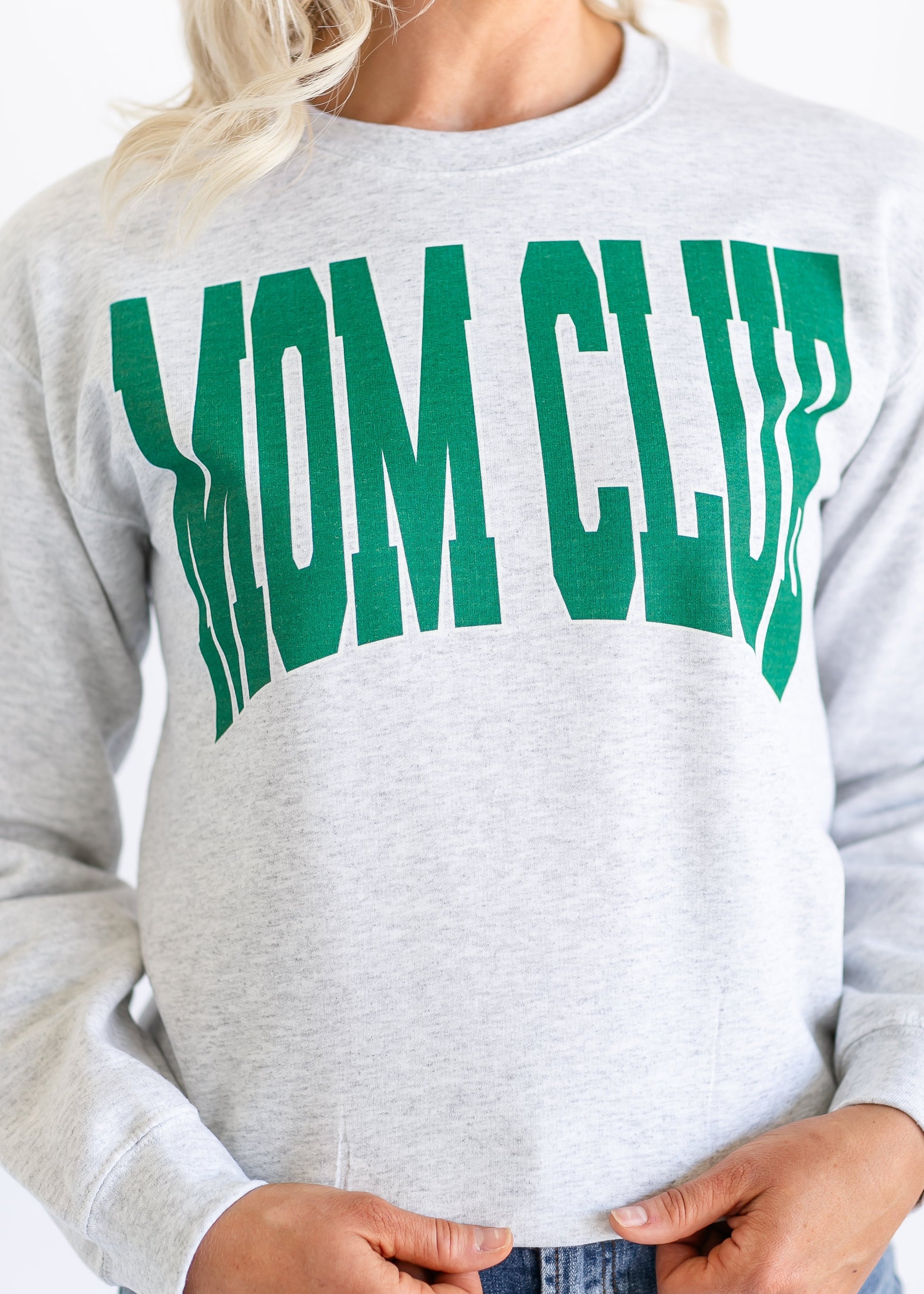 Mom Club Crewneck Graphic Sweatshirt FF Tops