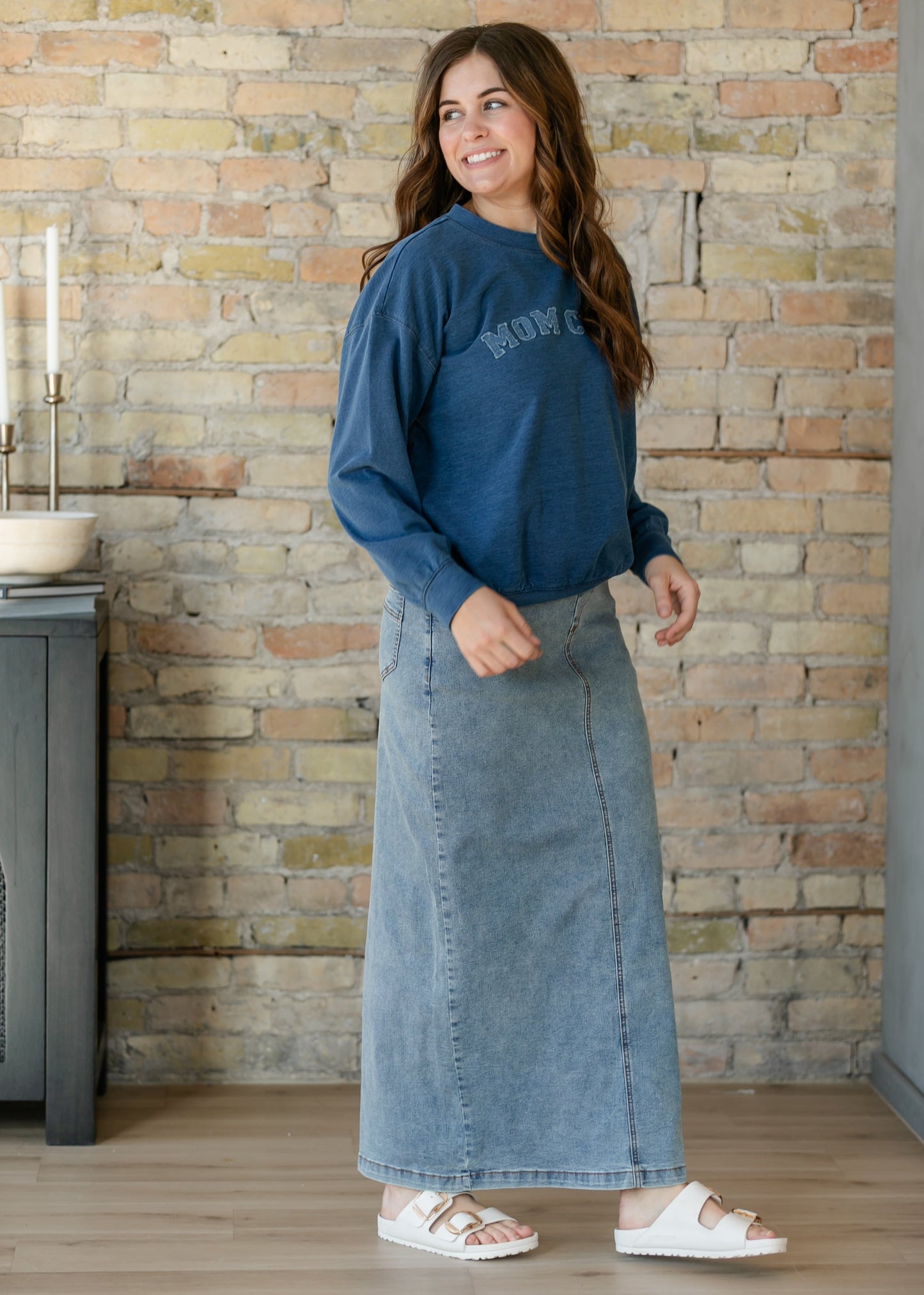 Mom Club Crewneck Knit Top FF Tops