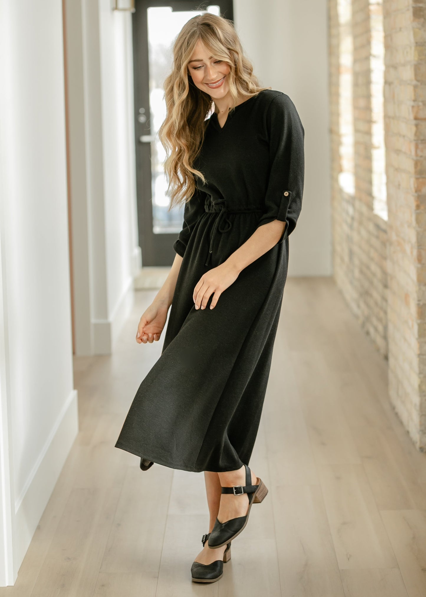Monica Tie Waist Midi Dress IC Dresses