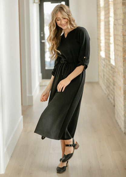 Monica Tie Waist Midi Dress IC Dresses