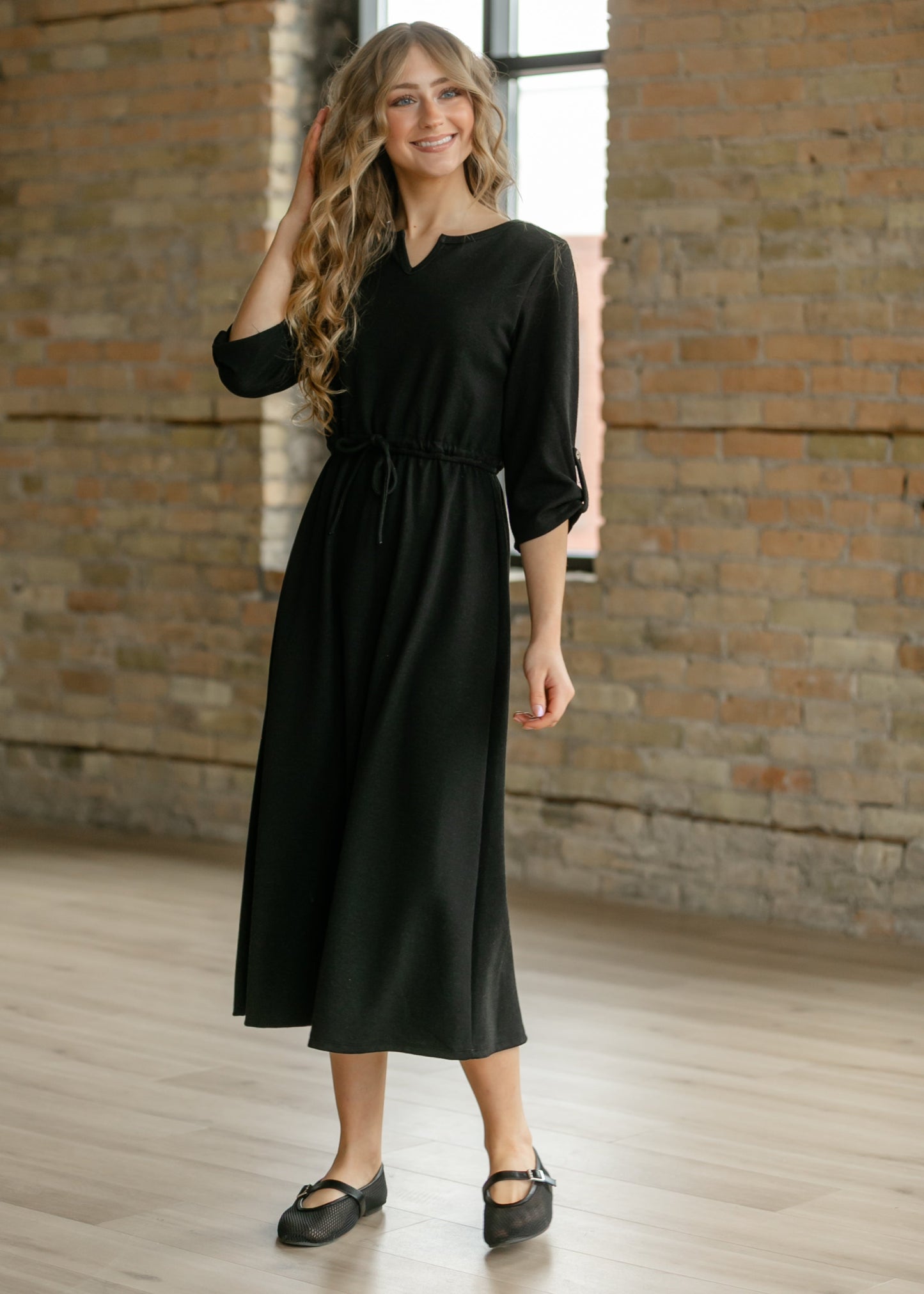 Monica Tie Waist Midi Dress IC Dresses