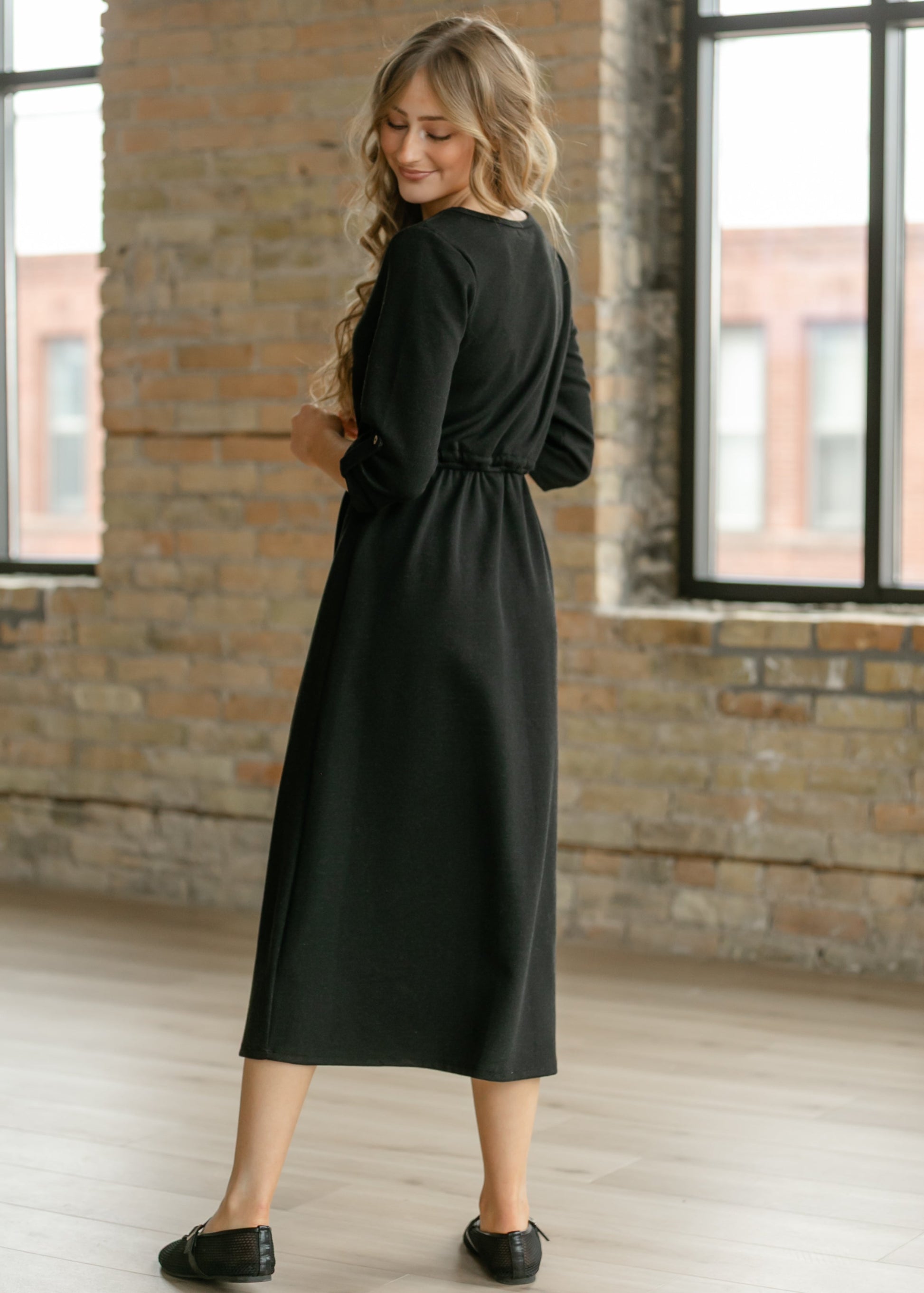Monica Tie Waist Midi Dress IC Dresses