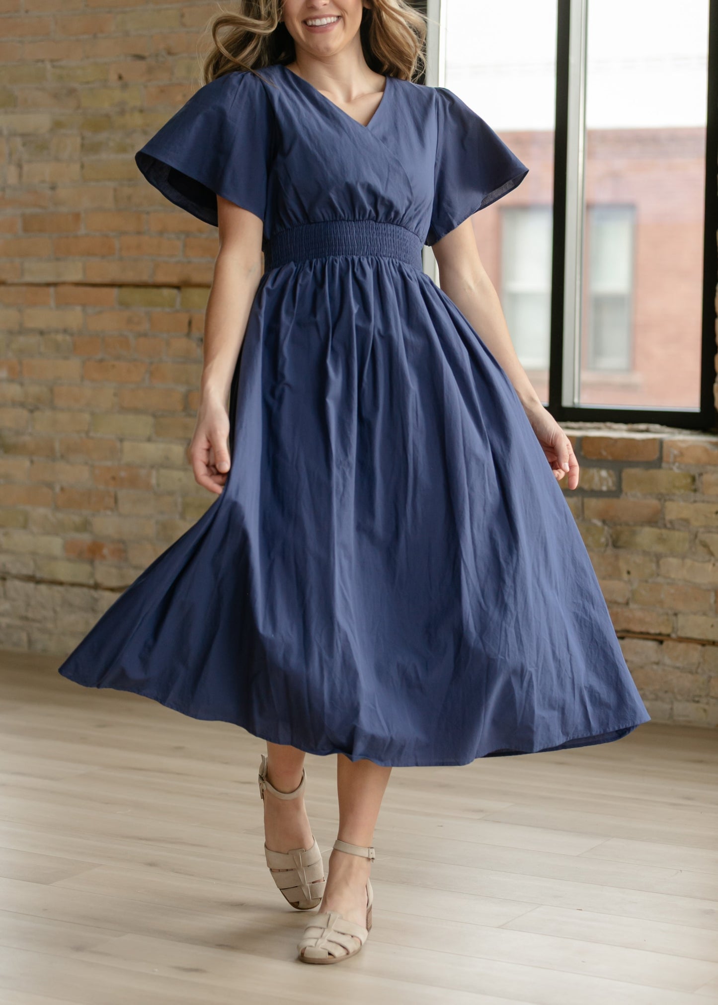 Montie Flutter Sleeve Maxi Dress IC Dresses