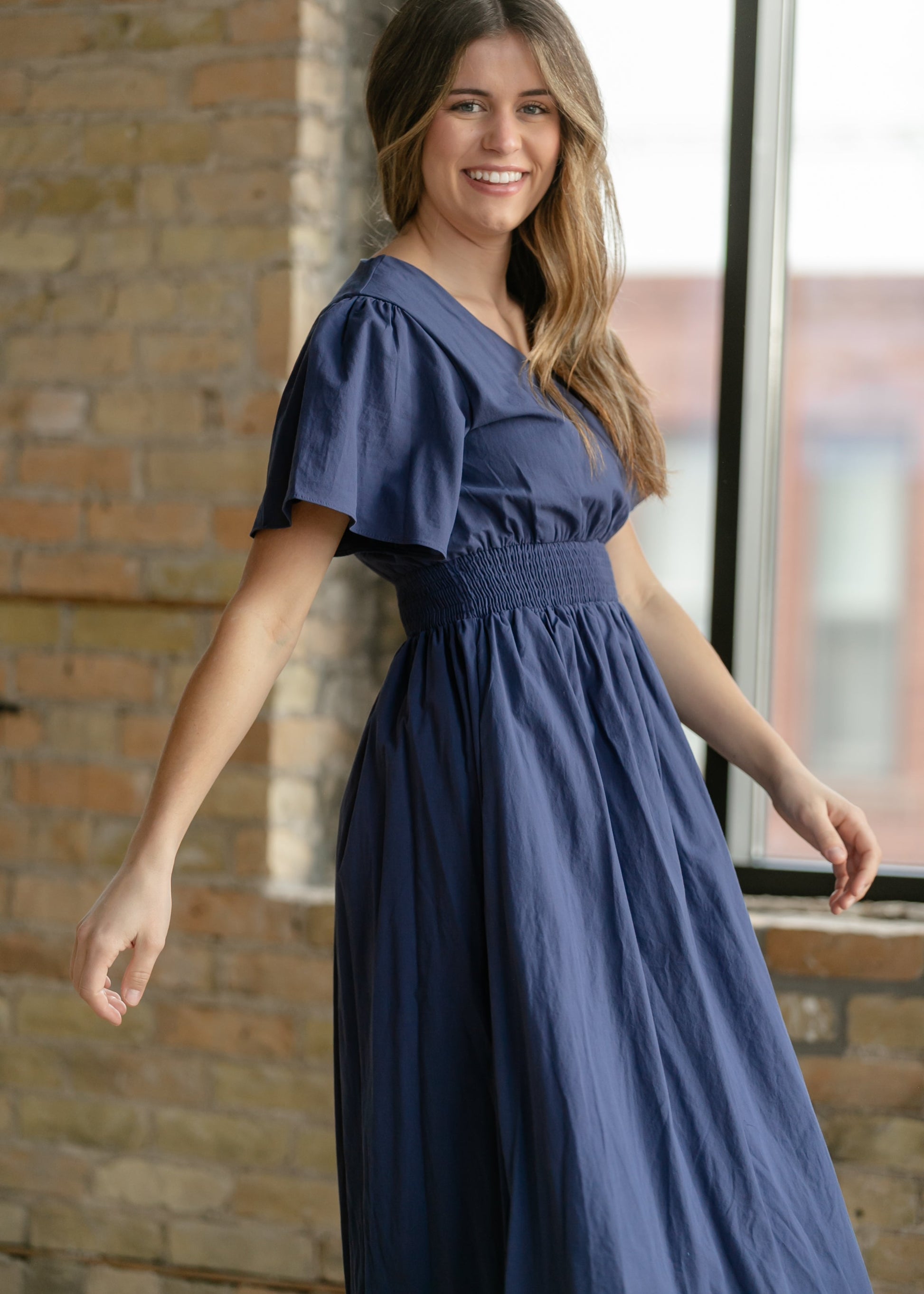 Montie Flutter Sleeve Maxi Dress IC Dresses