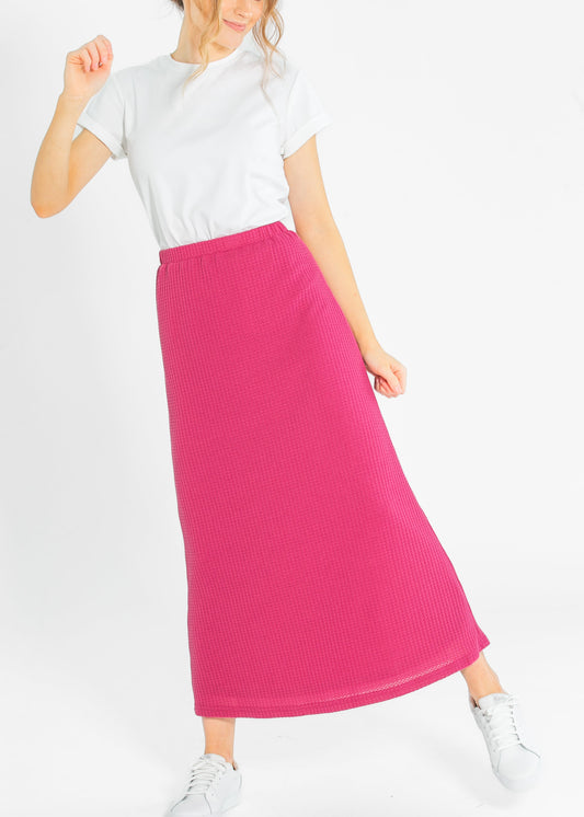 Nadine Straight Fit Maxi Skirt IC Tops Pink / Skirt / XS