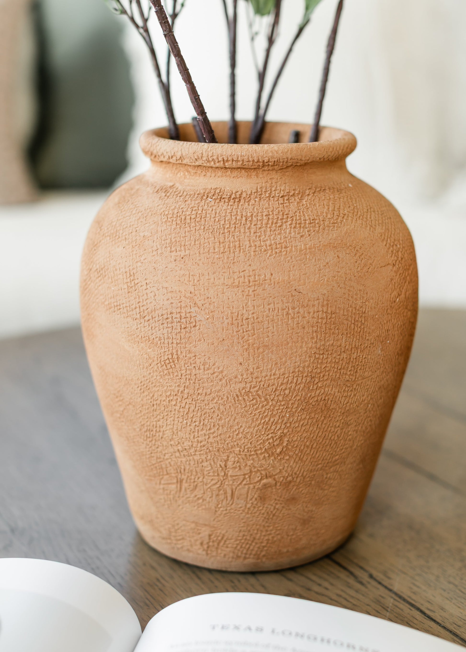 Natural Terracotta Wide Top Vase Gifts