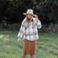 Neutral Plaid Shacket FF Tops