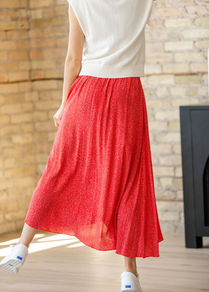 Nina Elastic Waist Flowy Midi Skirt FF Skirts