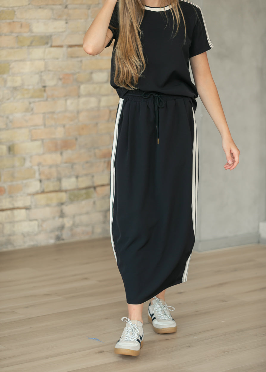 Nina Side Stripe Maxi Skirt FF Skirts XS