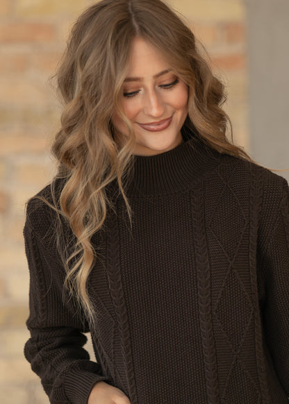 Noelle Chocolate Sweater Midi Dress IC Dresses