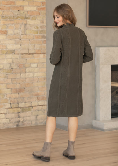 Noelle Olive Sweater Midi Dress IC Dresses