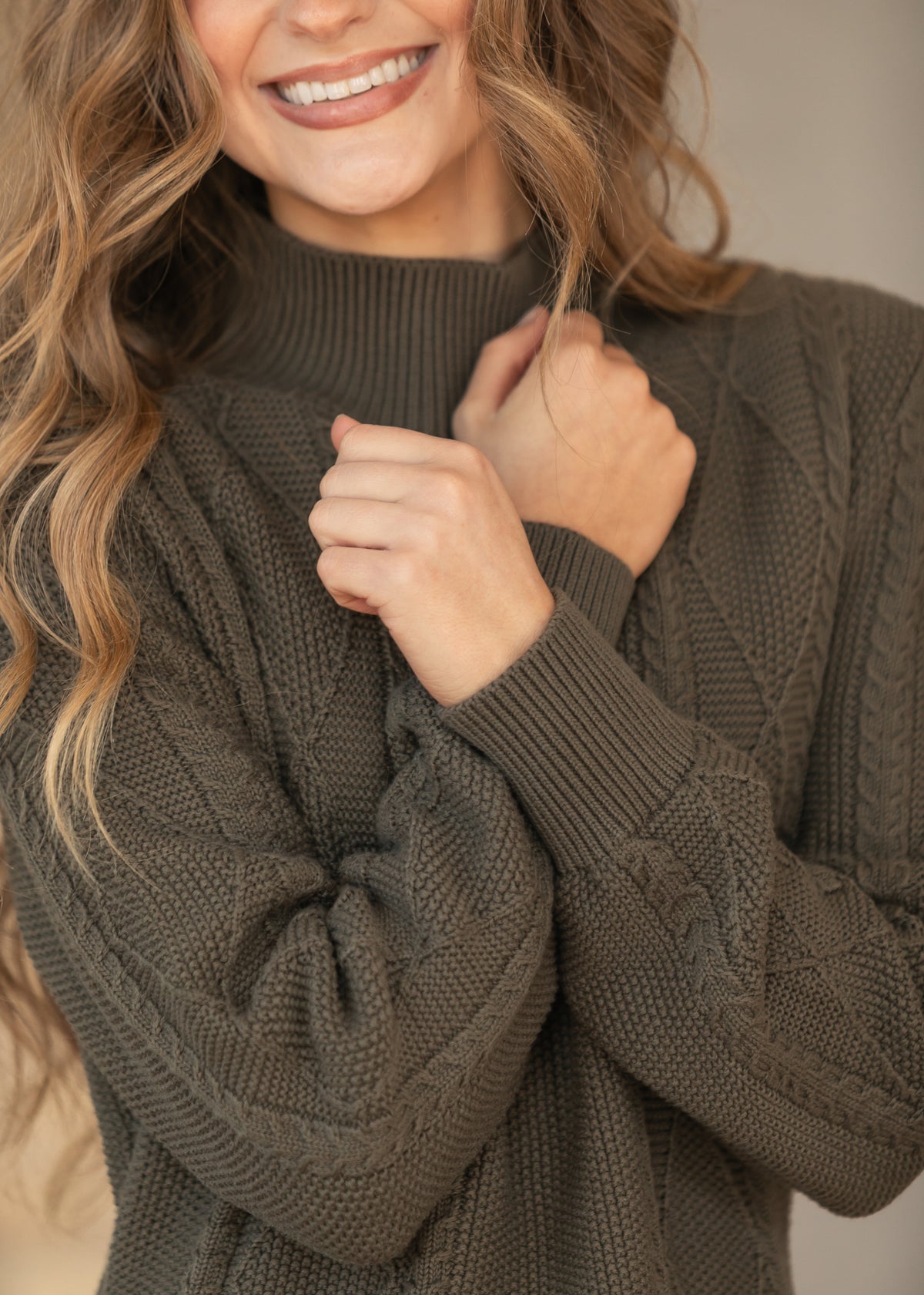 Noelle Olive Sweater Midi Dress IC Dresses
