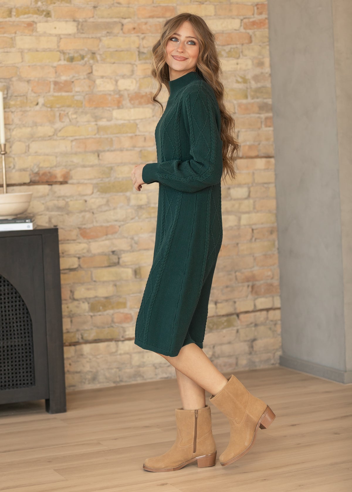 Noelle Teal Sweater Midi Dress IC Dresses