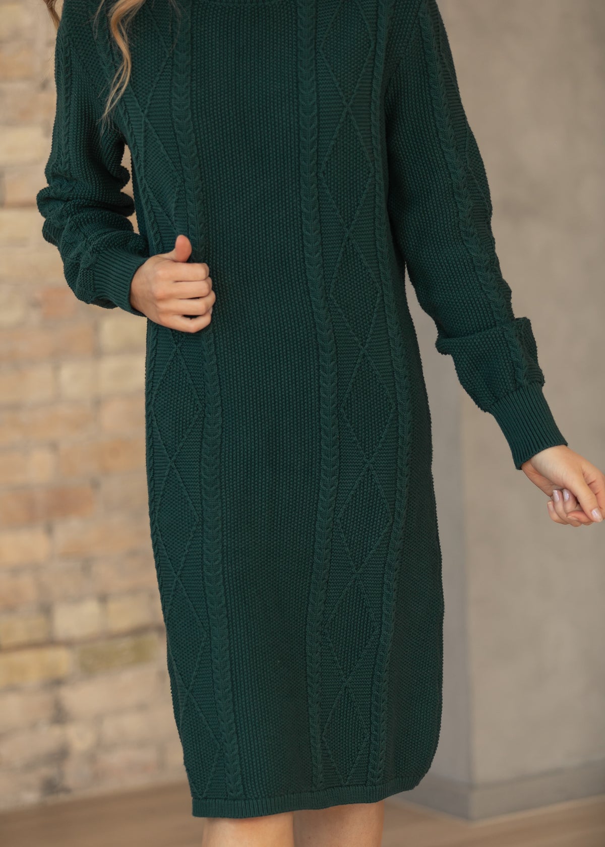 Noelle Teal Sweater Midi Dress IC Dresses