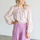 Nylah Tropical Floral Long Sleeve Top FF Tops