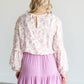 Nylah Tropical Floral Long Sleeve Top FF Tops