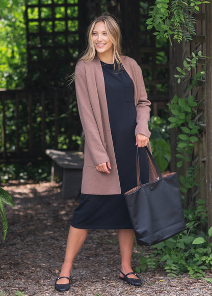 Oaklyn Ultra Soft Coat FF Tops Cocoa / S/M